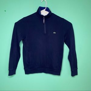 Men’s medium Lacoste dark navy blue half zip